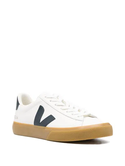 Veja Campo Leather White Nautico Natural Trainers In White