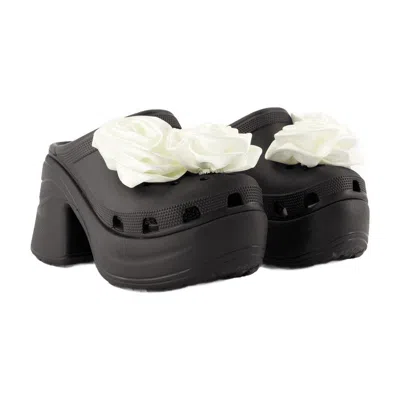 Crocs Siren Rosette Sandals In Black