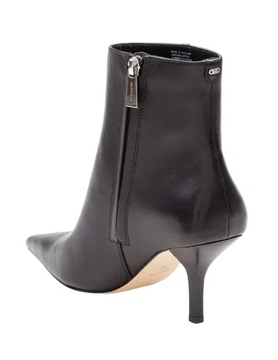 Michael Kors Selina Boot In Leather And Storm Color In Black