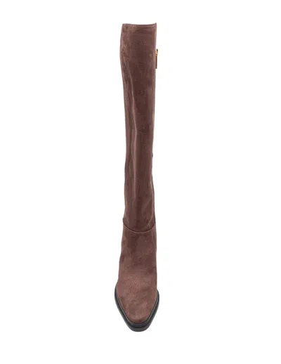 Michael Kors Suede Boot In Brown
