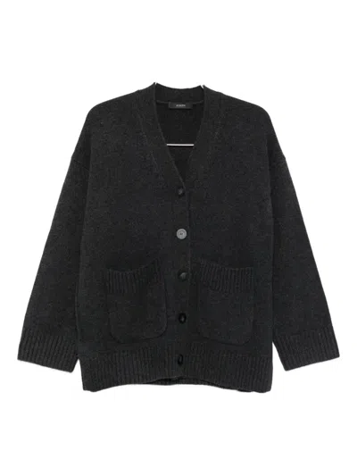 Joseph Patch-pocket Buttoned Cardigan In Gray