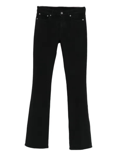 Dondup Button-fly Flared Jeans In Black