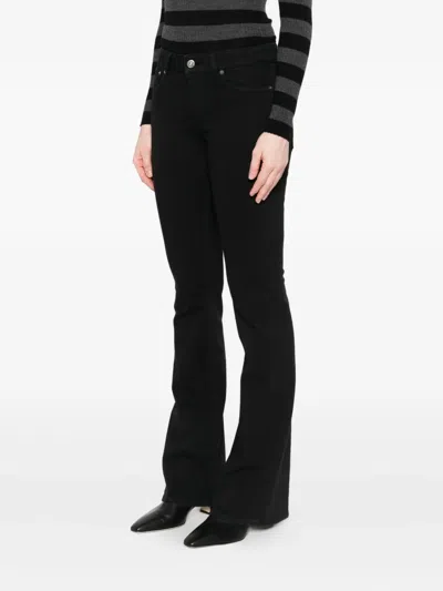 Dondup Button-fly Flared Jeans In Black