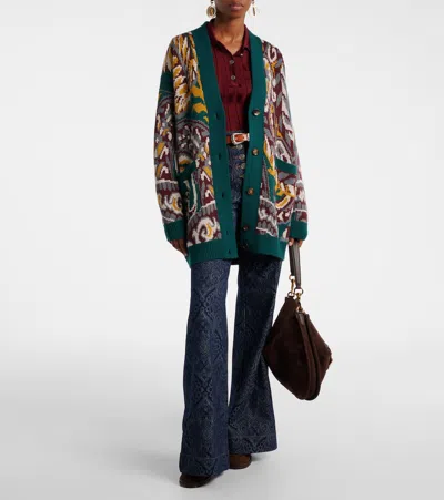 Etro Oversized Cardigan With Paisley Pattern In Multi