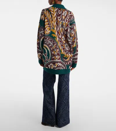 Etro Oversized Cardigan With Paisley Pattern In Multi