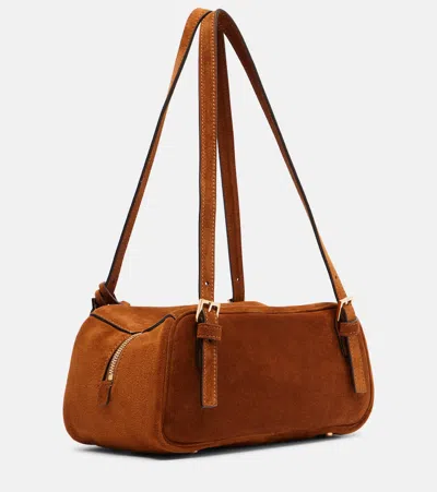 Versace Tag Aus Veloursleder In Brown