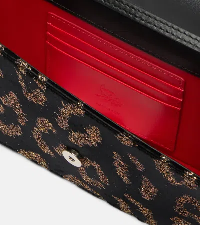 Christian Louboutin Clutch Aus Samt In Black