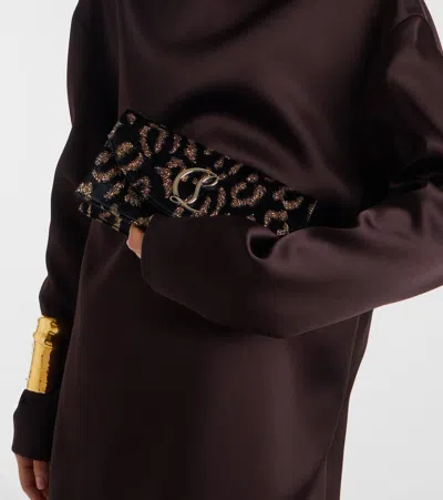 Christian Louboutin Clutch Aus Samt In Black