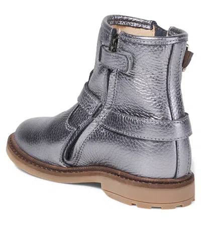 Pom D'api Ankle Boots Sister Austin Aus Leder In Silver