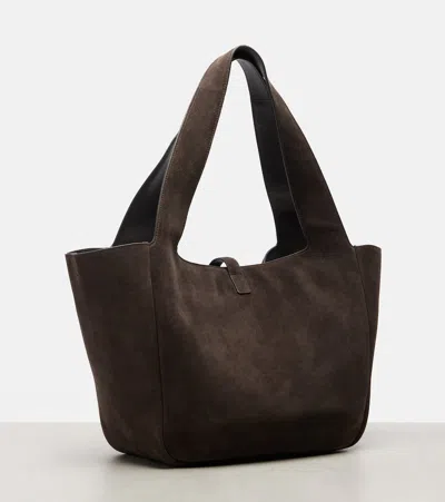 Saint Laurent Tote Bag Le 5 À 7 Bea Aus Veloursleder In Brown