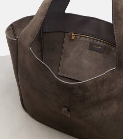 Saint Laurent Tote Bag Le 5 À 7 Bea Aus Veloursleder In Brown