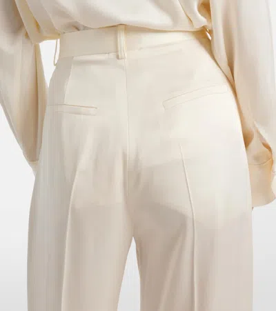Victoria Beckham Weite Hose Aus Satin In White