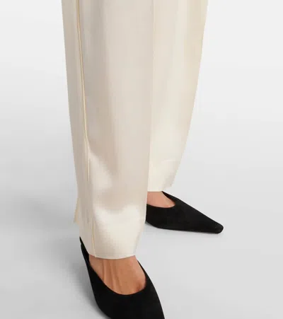 Victoria Beckham Weite Hose Aus Satin In White