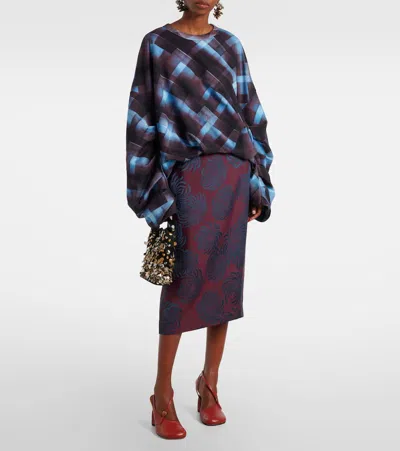 Dries Van Noten Geometric-pattern Long-sleeve Sweatshirt In Multi