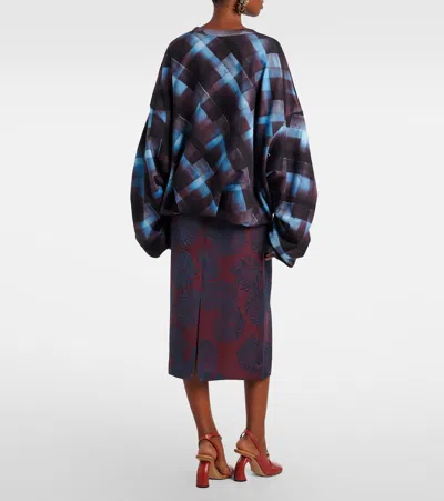 Dries Van Noten Geometric-pattern Long-sleeve Sweatshirt In Multi
