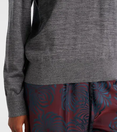 Dries Van Noten Polopullover Aus Wolle In Gray