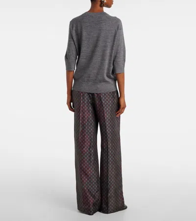 Dries Van Noten Pullover Aus Wolle In Gray