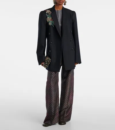Dries Van Noten Pullover Aus Wolle In Gray