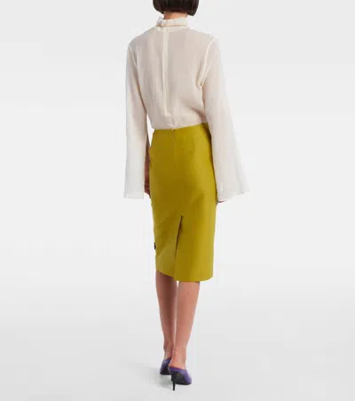 Shushu-tong Verzierter Bleistiftrock In Green