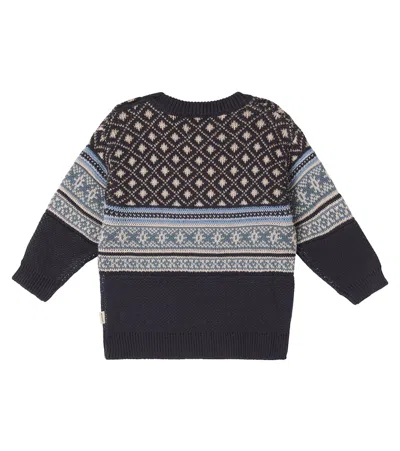 Wheat Baby Pullover Julius Aus Baumwoll-jacquard In Black