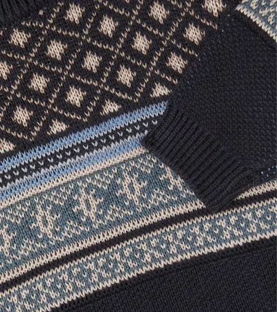 Wheat Baby Pullover Julius Aus Baumwoll-jacquard In Black