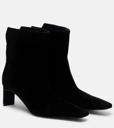 Khaite Refined Mini Ankle Boots With Sleek Blade Heel In Animal Print