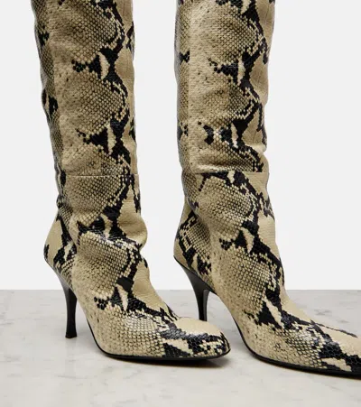 Khaite Colt Snake-effect Leather Over-the-knee Boots In Animal Print