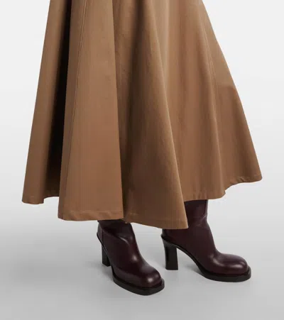 Burberry "brenda" Midi Skirt In Brown