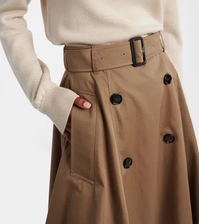 Burberry "brenda" Midi Skirt In Brown