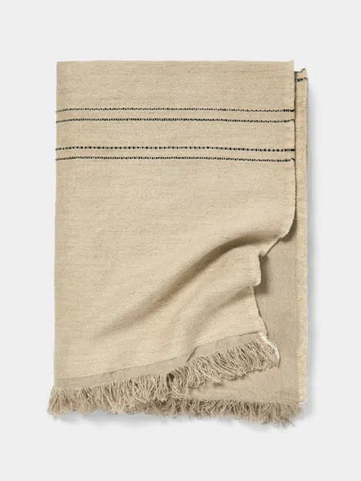 Libeco The Moroccan Stripe Belgian Linen Coverlet