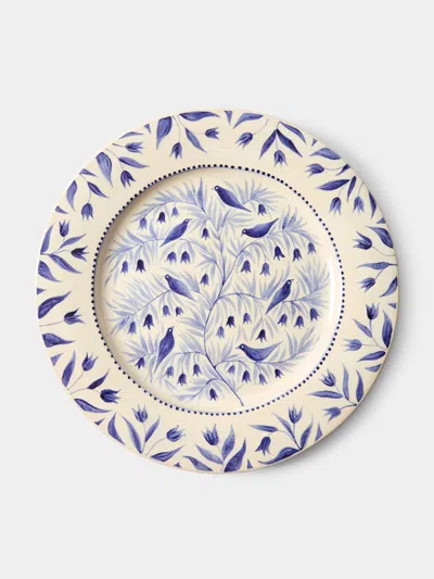 Rosanna Corfe Birds And Bluebells Hand-painted Ceramic Round Platter