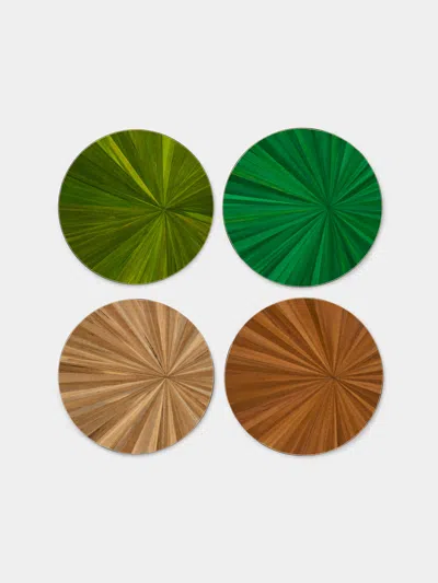 Hestialiving Soleil Wood Coasters (set Of 4)
