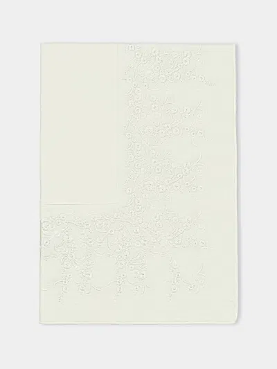 Borgo Delle Tovaglie Venaria Embroidered Linen Square Tablecloth (98.5in/2.5m)