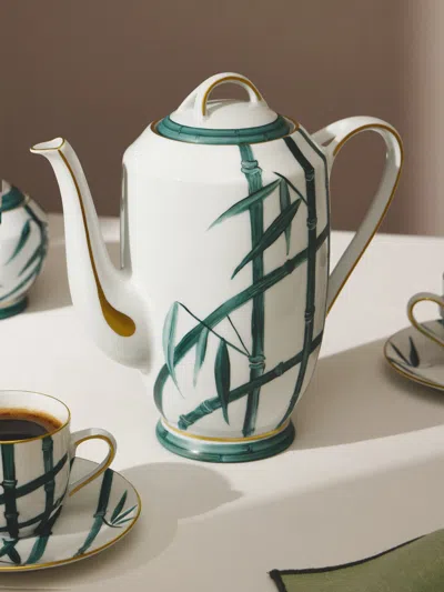 Marie Daage Jardin D'arashiyama Hand-painted Porcelain Coffee Pot