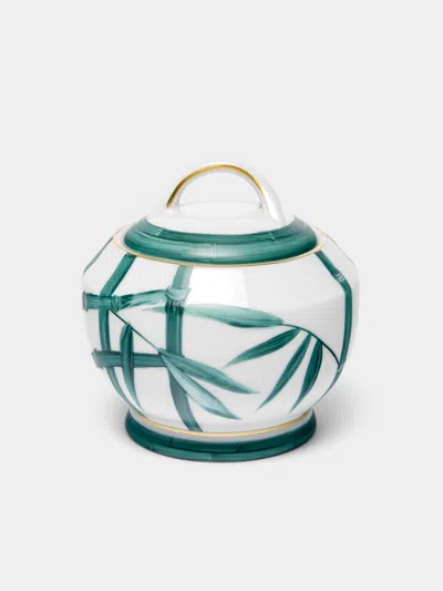 Marie Daage Jardin D'arashiyama Hand-painted Porcelain Sugar Bowl