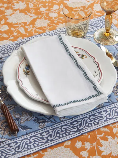 Chamois Embroidered Linen Napkins (set Of 4)