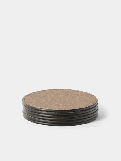 Giobagnara Tao Leather Coasters (set Of 6)