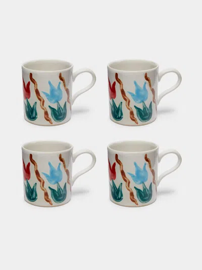 Zsuzsanna Nyul Hand-painted Ceramic Mug (set Of 4)