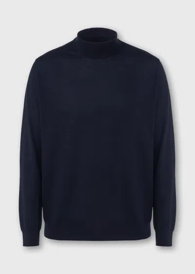 Malo Maglia Lupetto In Cashmere E Seta In Blue