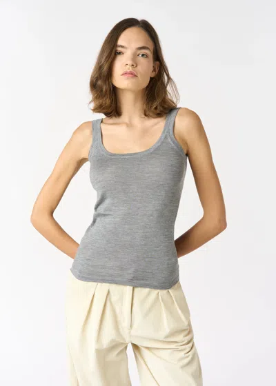 Malo Canotta In Cashmere E Seta In Gray