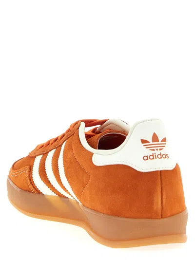 Adidas Originals Gazelle Indoor Leather Sneakers In Orange