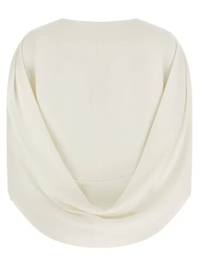 Alberta Ferretti Women Cape Top In Neutral