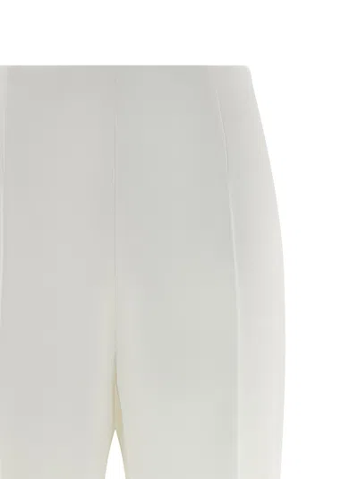 Alberta Ferretti Pleated Wide-leg Trousers In White
