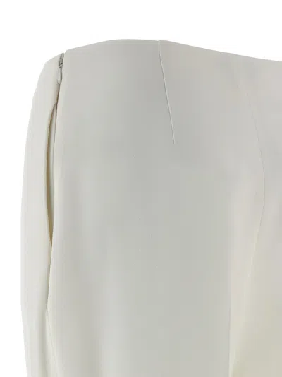 Alberta Ferretti Pleated Wide-leg Trousers In White