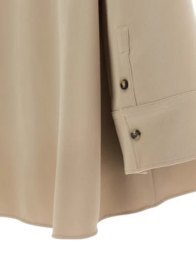 Alberto Biani Three Quarter Sleeve Relaxed Fit Shirt In Brown