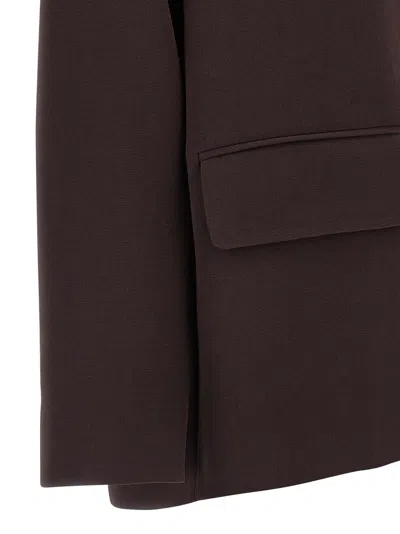 Alberto Biani Two-button Blazer With V-neck In Burgundy