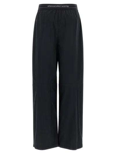Alexander Wang Comfortable Pants With Logo And Pockets In Blue