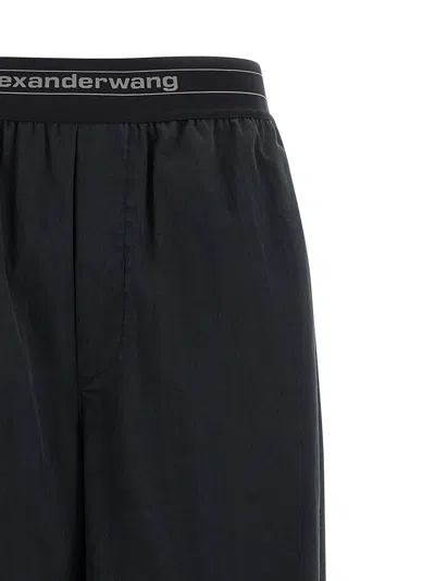 Alexander Wang Comfortable Pants With Logo And Pockets In Blue