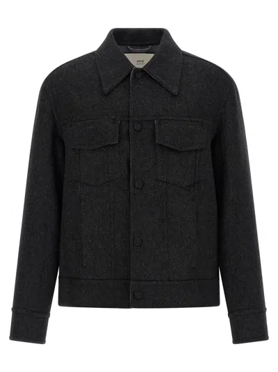 Ami Alexandre Mattiussi Adjustable Cuffs Chest Pockets Long Sleeves In Multi