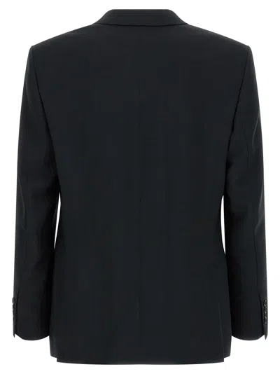 Ami Alexandre Mattiussi Tailored Wool Blazer Featuring Notch Lapel In Blue